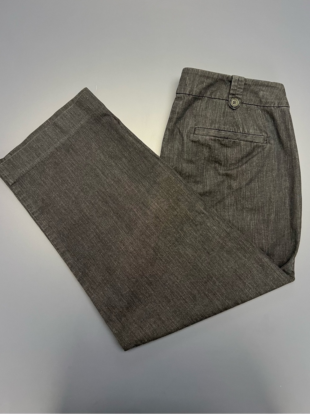 LOFT Charcoal Pinstripe Dress Pants
